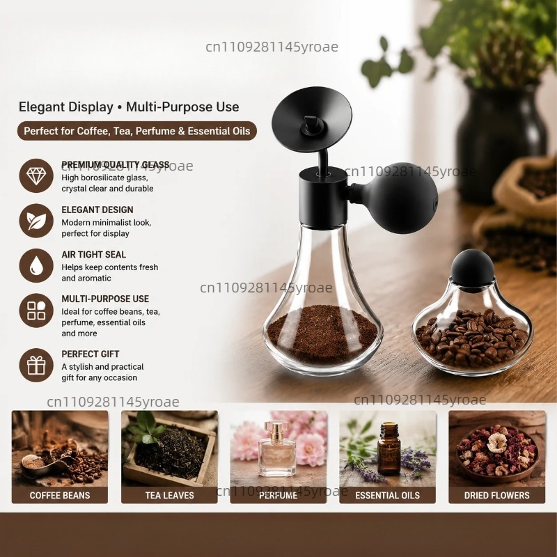 Coffee Tea & Company - Glass Aroma Sample Bottle Coffee Bean