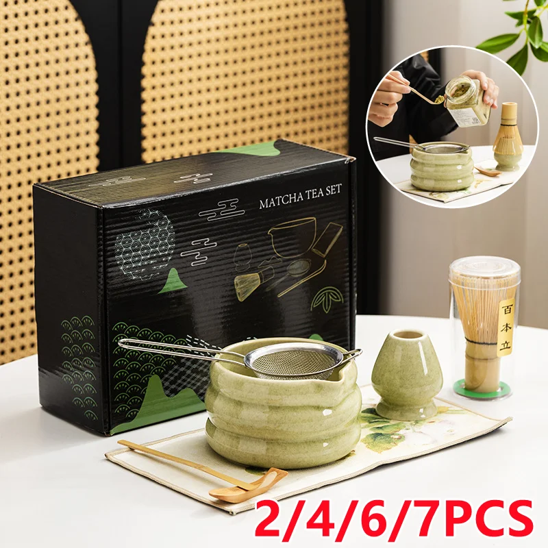 Matcha Whisk Set - 2/4//7PCS Japanese Matcha Set Handmade Home