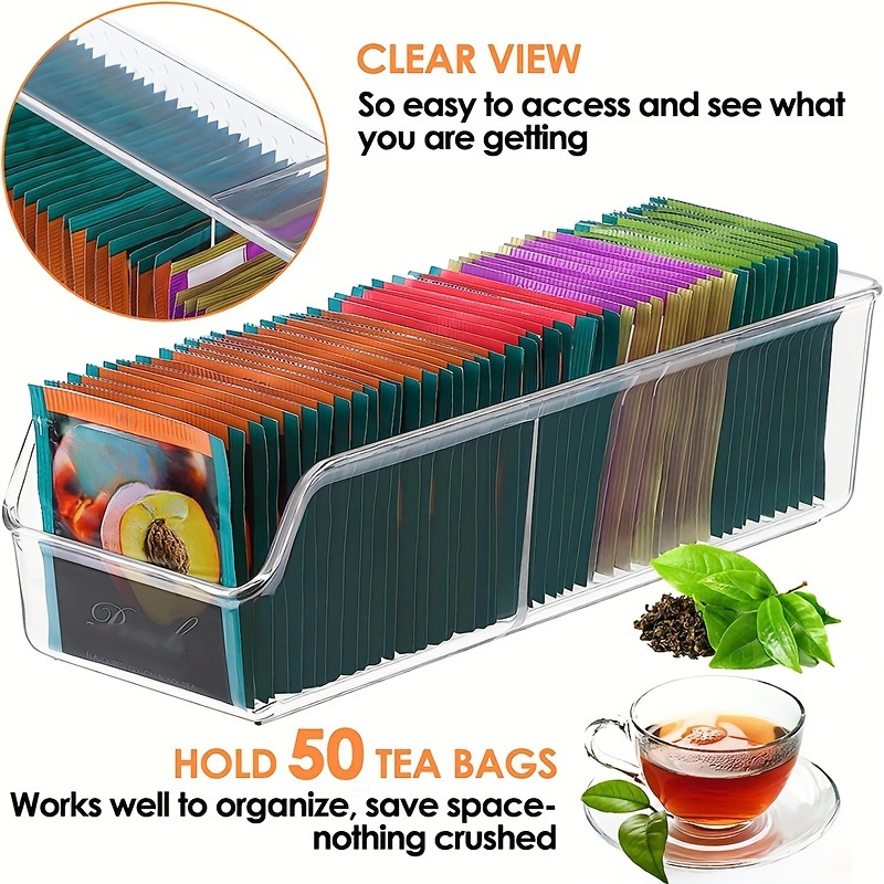 1pc Clear Tea Bag Organizer Bo - Coffee Tea Bags review and price