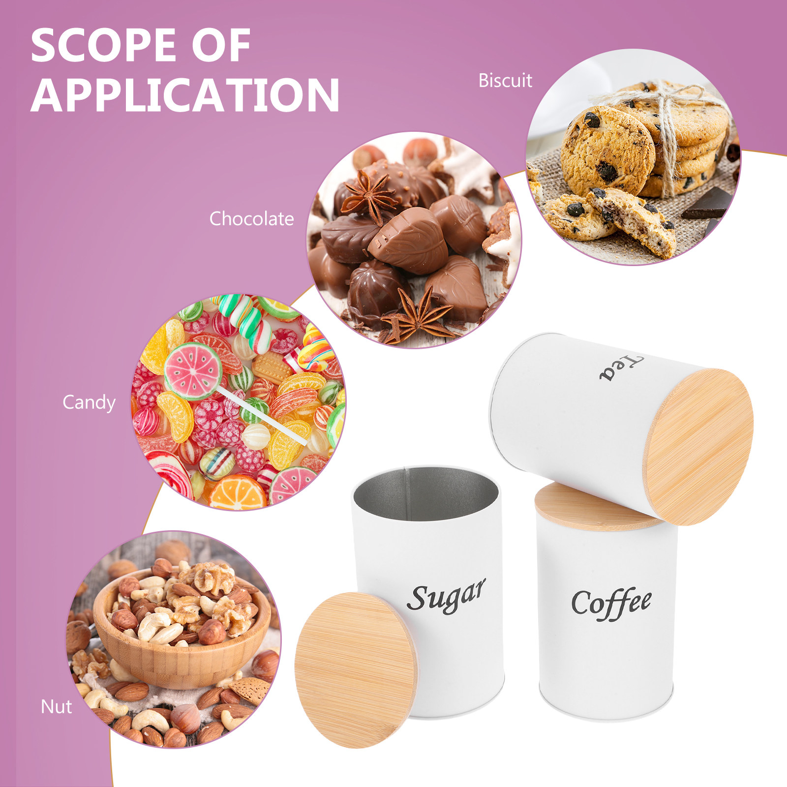 3Pcs Airtight Round Canisters  - Coffee Tea Bean review and price
