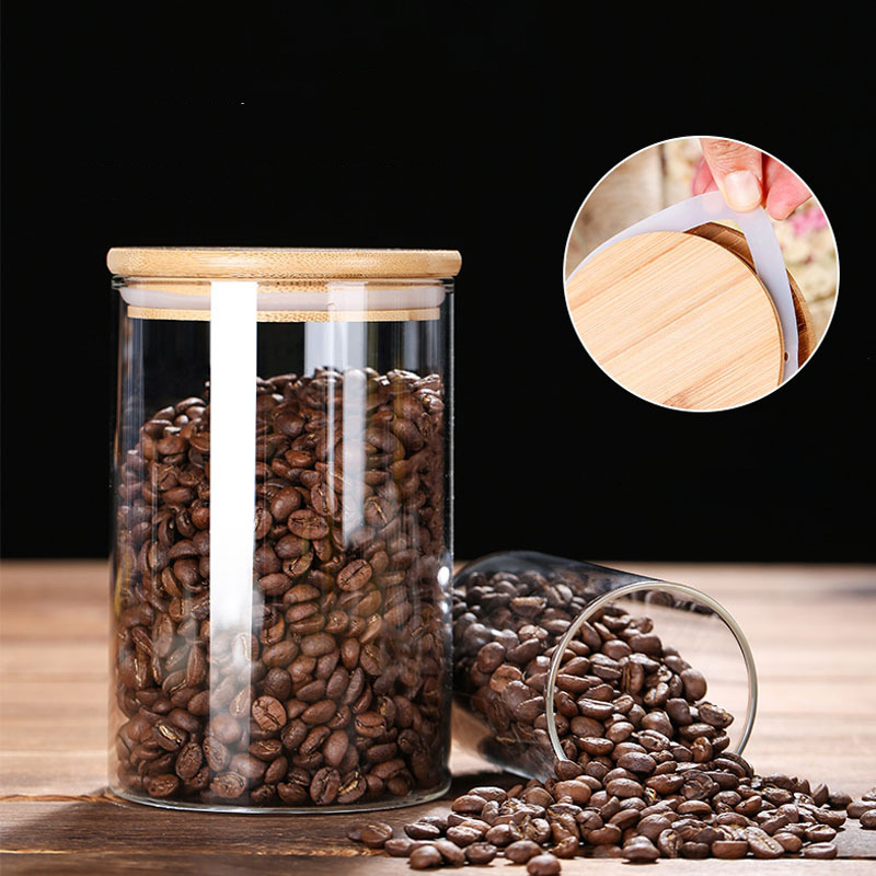 Glass Food Storage Jars with A - Coffee Tea And Bean Leaf review and price
