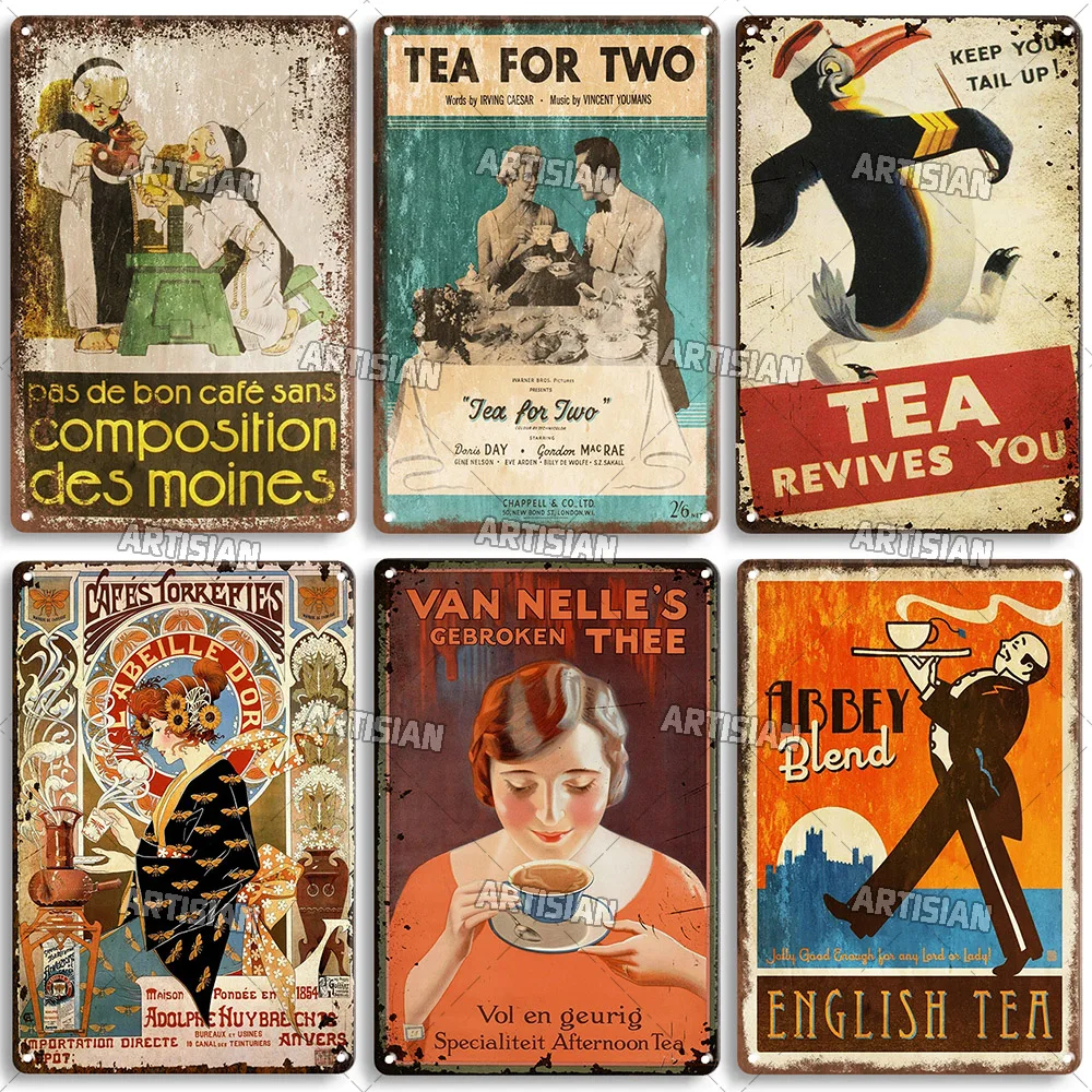 Rusty Coffee Metal Poster Deco - Coffee And Tea Lyrics review and price