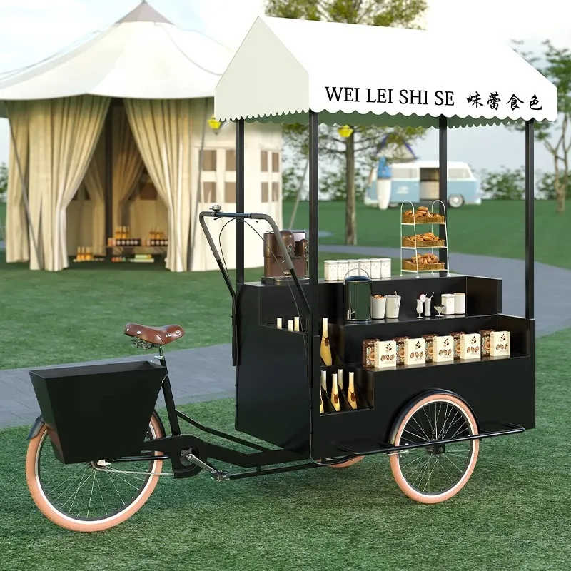 Mobile Tricycle Display Stand  - Coffee Tea Vendor review and price