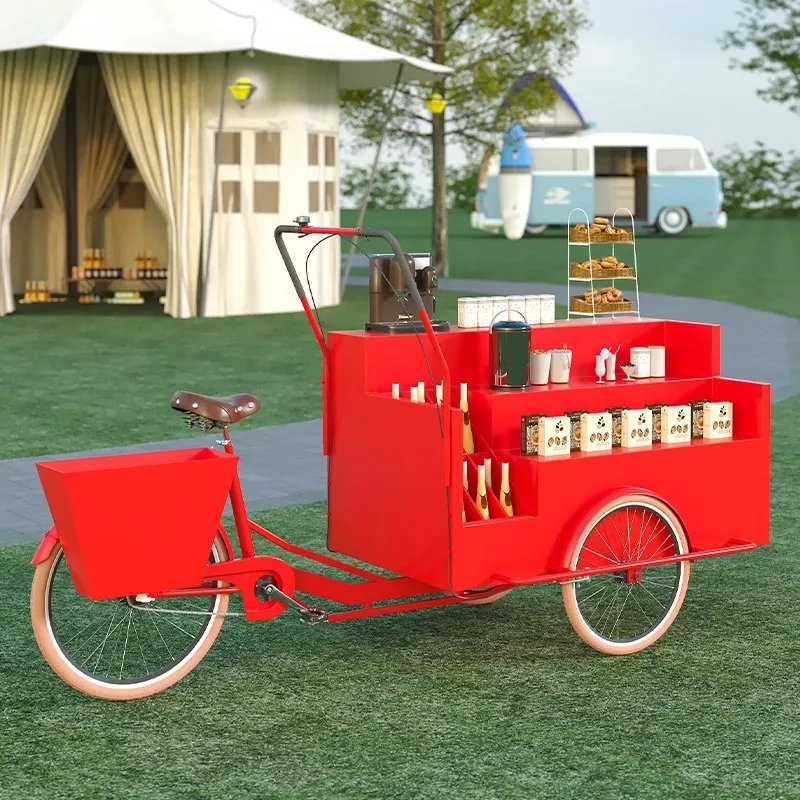 Mobile Tricycle Display Stand  - Coffee Tea Vendor review and price