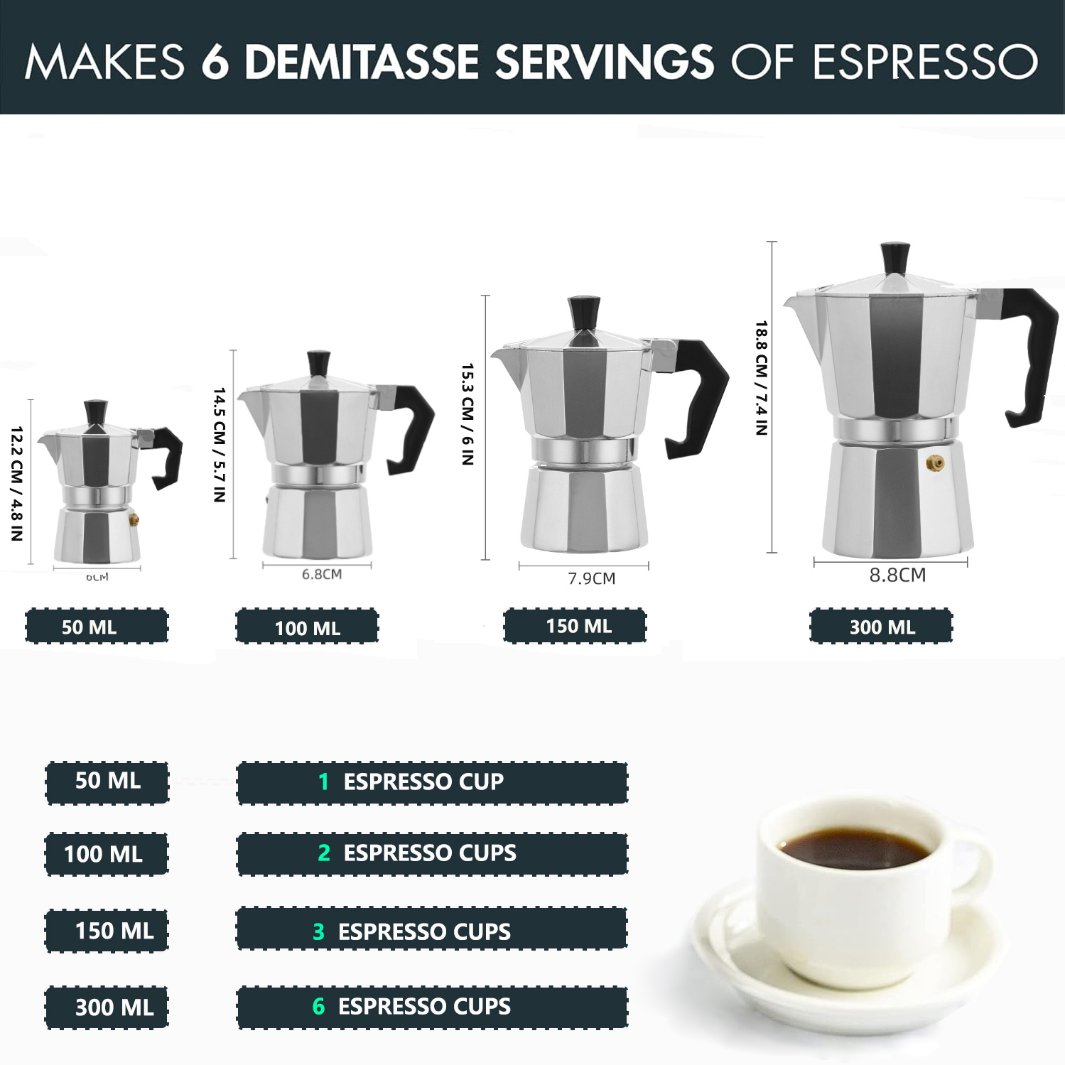 Classic Aluminum Moka Pot 50-3 - Coffee Tea Making Machine review and price