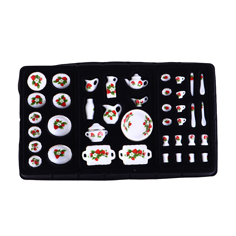 1 Set 1:12 Miniature Doll Hous - Coffee Tea And Sugar Set review and price