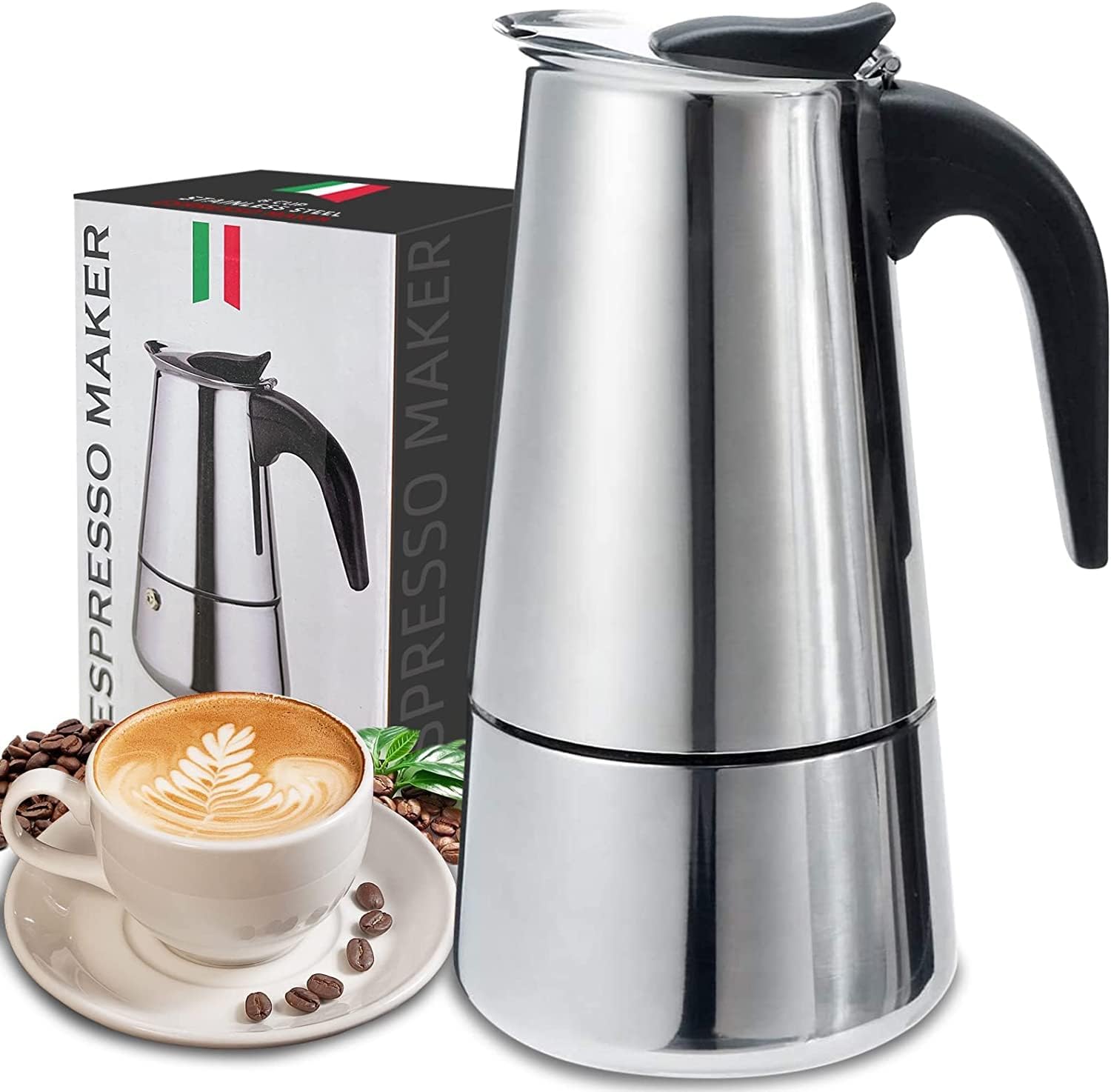 4/6/9 Cups Moka Pot Caffe Mach - Coffee Tea Making Machine review and price