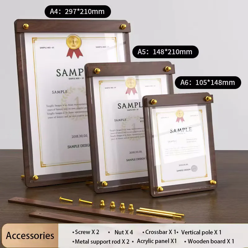 Custom A4 A5 Wood‑Grain Acryli - Coffee Tea Menu review and price