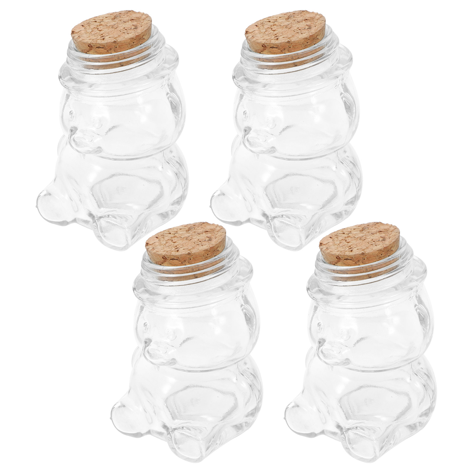 4Pcs Glass Candy Jar Set Trans - Coffee Tea And Sugar Set review and price