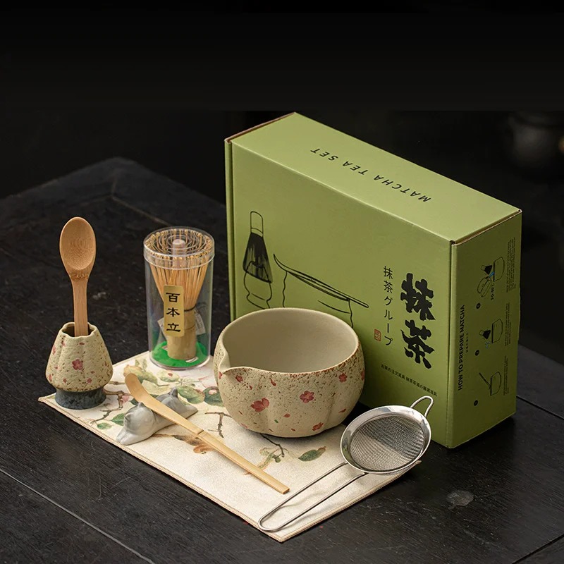 8PCS Japanese Flint red Matcha - Matcha Whisk Set review and price